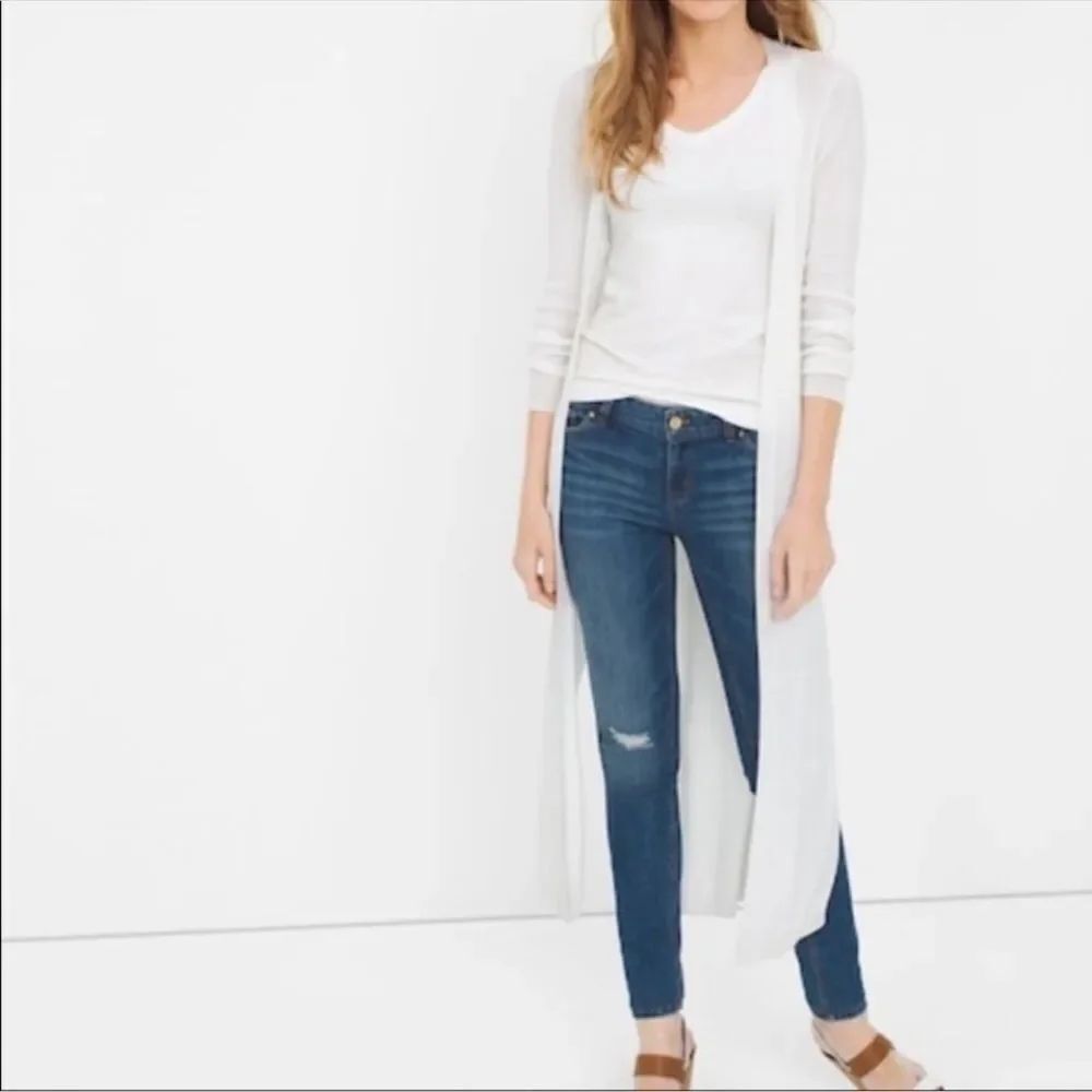 White House Black Market Ribbed Duster Cardigan